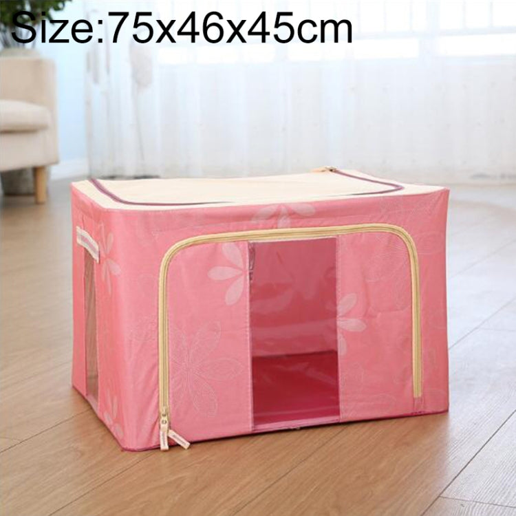 Boîte de rangement pliable en tissu non tissé avec fermeture éclair, anti-humidité, pour vêtements, 150L 75x46x45cm