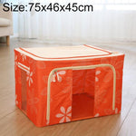 Boîte de rangement pliable en tissu non tissé avec fermeture éclair, anti-humidité, pour vêtements, 150L 75x46x45cm