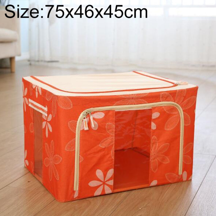Boîte de rangement pliable en tissu non tissé avec fermeture éclair, anti-humidité, pour vêtements, 150L 75x46x45cm