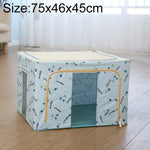Boîte de rangement pliable en tissu non tissé avec fermeture éclair, anti-humidité, pour vêtements, 150L 75x46x45cm