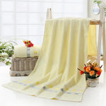 Serviette de bain carrée unie en coton protection environnementale naturelle serviette de bain brodée serviette ménagère