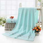 Serviette de bain carrée unie en coton protection environnementale naturelle serviette de bain brodée serviette ménagère