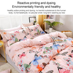 Ensemble de literie imprimée 4 pièces drap housse taies d'oreiller, pour lit 2,2m