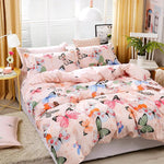 Ensemble de literie imprimée 4 pièces drap housse taies d'oreiller, pour lit 2,2m