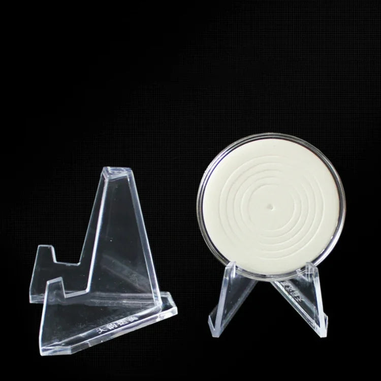 Présentoir à pièces en acrylique trépied Support de collection de badges, présentoir à pièces trépied