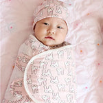 Sacs bébé en coton printemps-été, serviettes, sacs de couchage, ensemble bonnet en tricot, S (50x70 CM), L (60x75 CM)