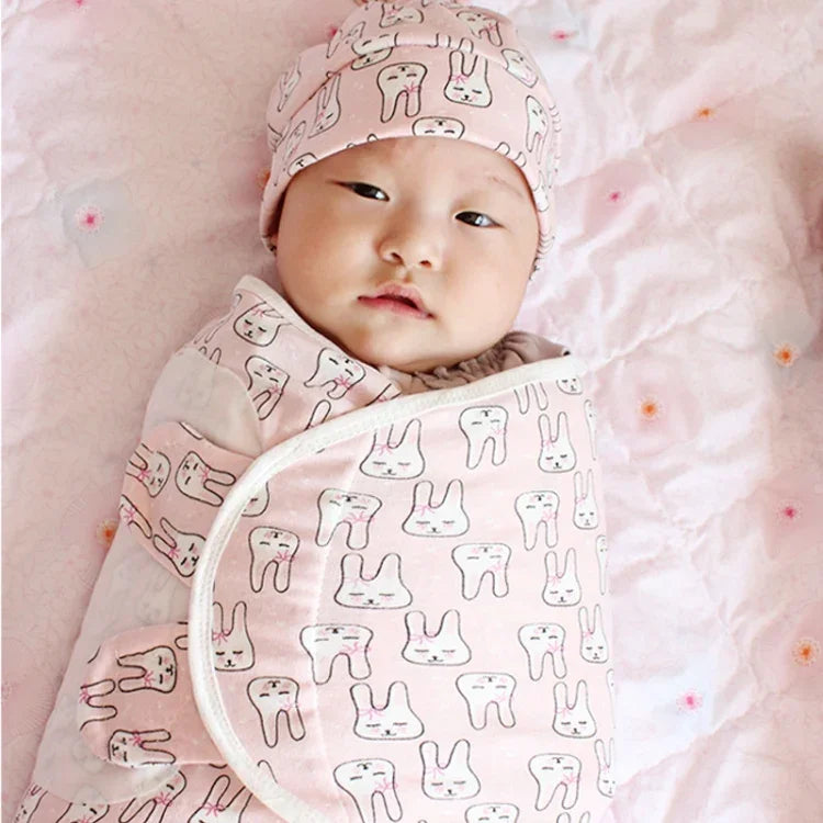 Sacs bébé en coton printemps-été, serviettes, sacs de couchage, ensemble bonnet en tricot, S (50x70 CM), L (60x75 CM)