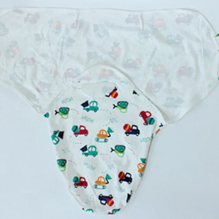 Sacs bébé en coton printemps-été, serviettes, sacs de couchage, ensemble bonnet en tricot, S (50x70 CM), L (60x75 CM)