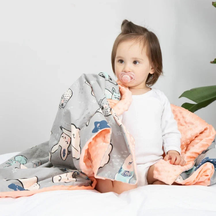 Couverture de Couverture de Poussette Lavable en Coton pour Bébé Dessin Animé