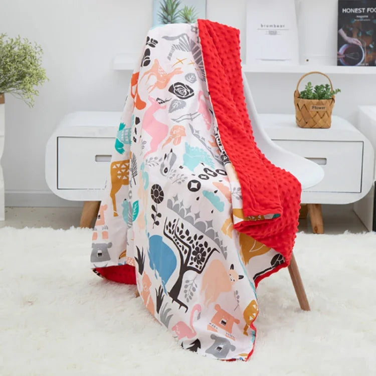 Couverture de Couverture de Poussette Lavable en Coton pour Bébé Dessin Animé