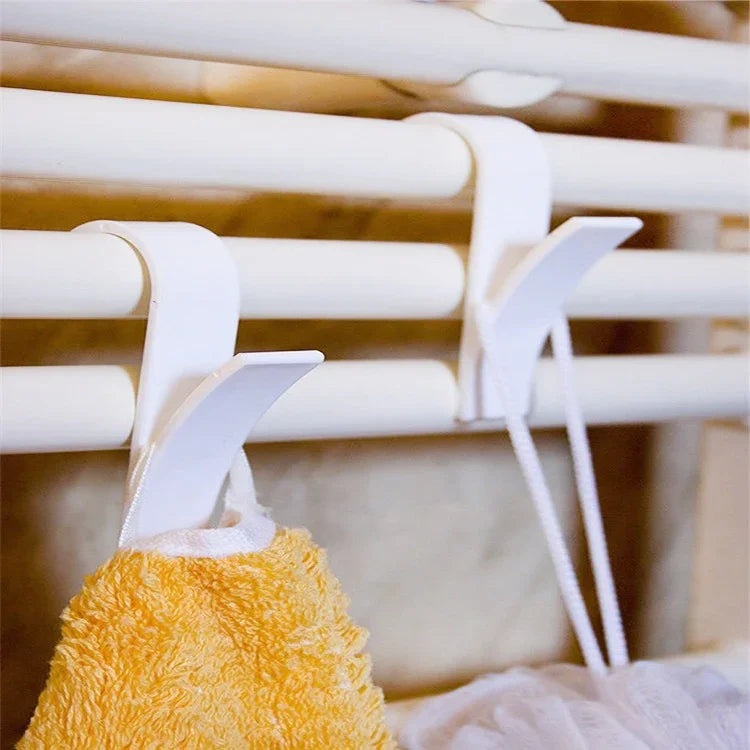 Porte-serviettes 4 en 1 avec crochet en plastique pour salle de bain, porte-crochet en plastique