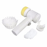 Brosse électrique multifonctionnelle 5 en 1 pour la maison, en ABS et nylon, pour le nettoyage des baignoires de cuisine et des fenêtres, brosse 5 en 1