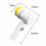 Brosse électrique multifonctionnelle 5 en 1 pour la maison, en ABS et nylon, pour le nettoyage des baignoires de cuisine et des fenêtres, brosse 5 en 1