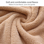 Serviette à bord coupé serviette de bain bord ondulé polaire corail haute densité super absorbante séchage rapide, 70 ×140 cm, 35 × 75cm