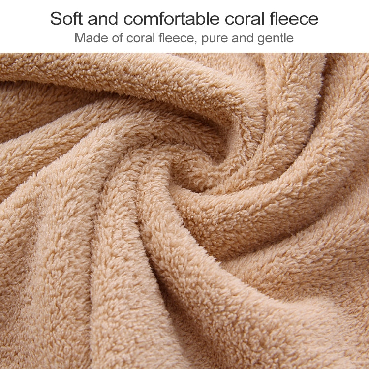 Serviette à bord coupé serviette de bain bord ondulé polaire corail haute densité super absorbante séchage rapide, 70 ×140 cm, 35 × 75cm