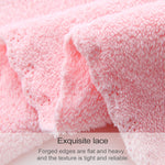 Serviette à bord coupé serviette de bain bord ondulé polaire corail haute densité super absorbante séchage rapide, 70 ×140 cm, 35 × 75cm