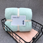 Serviette à bord coupé serviette de bain bord ondulé polaire corail haute densité super absorbante séchage rapide, 70 ×140 cm, 35 × 75cm
