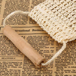 Serviette longue en sisal naturel avec poignée, bande de bain en fibre végétale, serviette longue en sisal