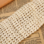 Serviette longue en sisal naturel avec poignée, bande de bain en fibre végétale, serviette longue en sisal