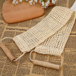 Serviette longue en sisal naturel avec poignée, bande de bain en fibre végétale, serviette longue en sisal