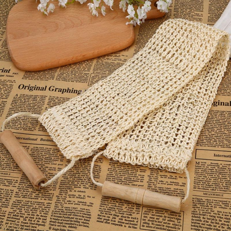 Serviette longue en sisal naturel avec poignée, bande de bain en fibre végétale, serviette longue en sisal