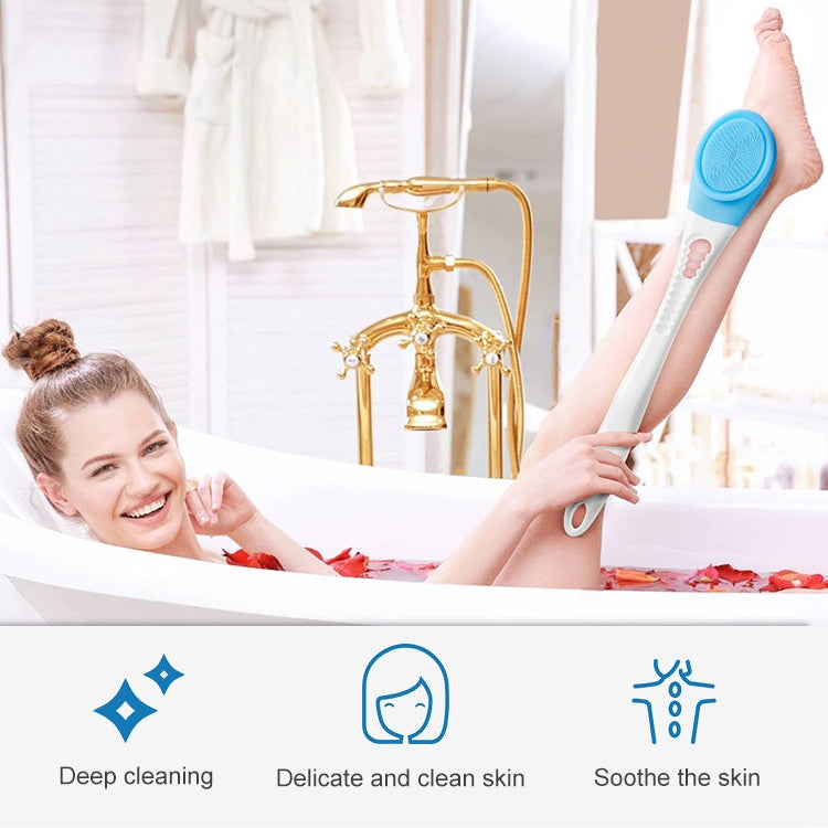 Brosse de bain électrique réglable SPA Massage Brosse de bain entièrement automatique Brosse de bain à long manche, 45,8cmx8,5cmx4cm
