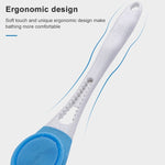 Brosse de bain électrique réglable SPA Massage Brosse de bain entièrement automatique Brosse de bain à long manche, 45,8cmx8,5cmx4cm
