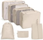 Ensemble de sacs de rangement de voyage Sac de rangement pliable, 7 en 1, 8 en 1 bouche de faisceau, 8 en 1 trousse de maquillage, 8 en 1 trousse de toilette, 9 en 1 trousse de maquillage, 9 en 1 trousse de toilette