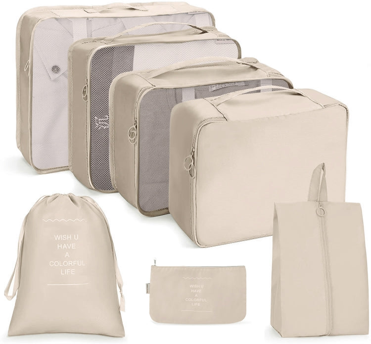 Ensemble de sacs de rangement de voyage Sac de rangement pliable, 7 en 1, 8 en 1 bouche de faisceau, 8 en 1 trousse de maquillage, 8 en 1 trousse de toilette, 9 en 1 trousse de maquillage, 9 en 1 trousse de toilette