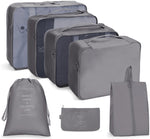 Ensemble de sacs de rangement de voyage Sac de rangement pliable, 7 en 1, 8 en 1 bouche de faisceau, 8 en 1 trousse de maquillage, 8 en 1 trousse de toilette, 9 en 1 trousse de maquillage, 9 en 1 trousse de toilette