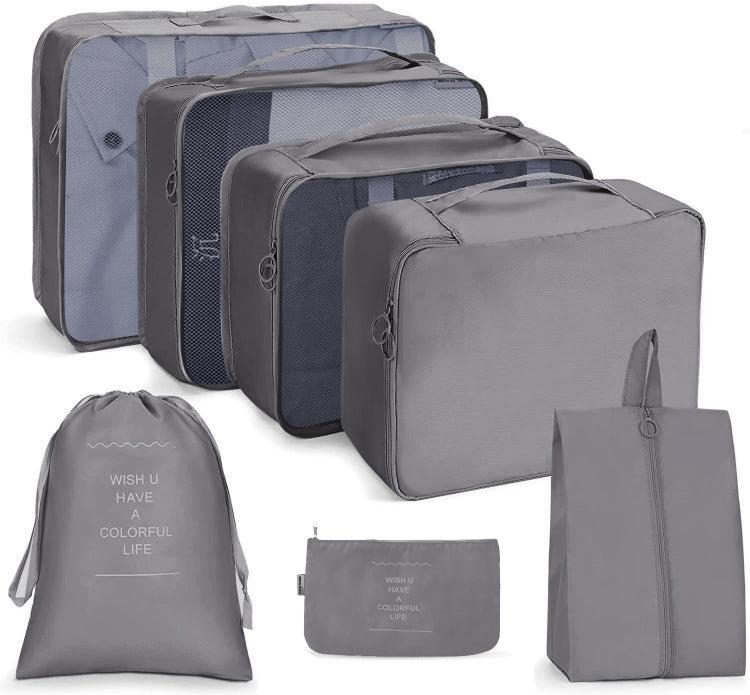 Ensemble de sacs de rangement de voyage Sac de rangement pliable, 7 en 1, 8 en 1 bouche de faisceau, 8 en 1 trousse de maquillage, 8 en 1 trousse de toilette, 9 en 1 trousse de maquillage, 9 en 1 trousse de toilette