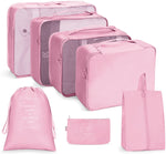 Ensemble de sacs de rangement de voyage Sac de rangement pliable, 7 en 1, 8 en 1 bouche de faisceau, 8 en 1 trousse de maquillage, 8 en 1 trousse de toilette, 9 en 1 trousse de maquillage, 9 en 1 trousse de toilette