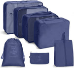 Ensemble de sacs de rangement de voyage Sac de rangement pliable, 7 en 1, 8 en 1 bouche de faisceau, 8 en 1 trousse de maquillage, 8 en 1 trousse de toilette, 9 en 1 trousse de maquillage, 9 en 1 trousse de toilette