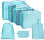 Ensemble de sacs de rangement de voyage Sac de rangement pliable, 7 en 1, 8 en 1 bouche de faisceau, 8 en 1 trousse de maquillage, 8 en 1 trousse de toilette, 9 en 1 trousse de maquillage, 9 en 1 trousse de toilette