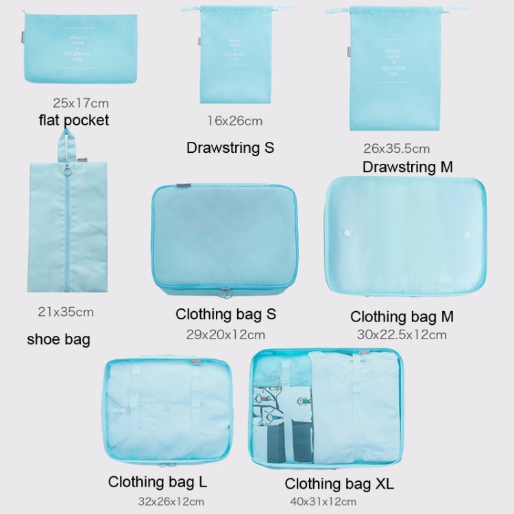 Ensemble de sacs de rangement de voyage Sac de rangement pliable, 10 en 1