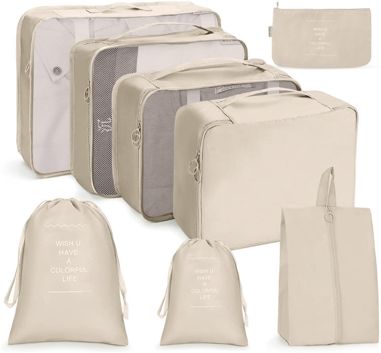 Ensemble de sacs de rangement de voyage Sac de rangement pliable, 7 en 1, 8 en 1 bouche de faisceau, 8 en 1 trousse de maquillage, 8 en 1 trousse de toilette, 9 en 1 trousse de maquillage, 9 en 1 trousse de toilette