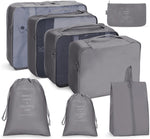 Ensemble de sacs de rangement de voyage Sac de rangement pliable, 7 en 1, 8 en 1 bouche de faisceau, 8 en 1 trousse de maquillage, 8 en 1 trousse de toilette, 9 en 1 trousse de maquillage, 9 en 1 trousse de toilette