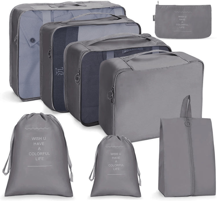 Ensemble de sacs de rangement de voyage Sac de rangement pliable, 7 en 1, 8 en 1 bouche de faisceau, 8 en 1 trousse de maquillage, 8 en 1 trousse de toilette, 9 en 1 trousse de maquillage, 9 en 1 trousse de toilette