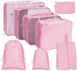 Ensemble de sacs de rangement de voyage Sac de rangement pliable, 7 en 1, 8 en 1 bouche de faisceau, 8 en 1 trousse de maquillage, 8 en 1 trousse de toilette, 9 en 1 trousse de maquillage, 9 en 1 trousse de toilette
