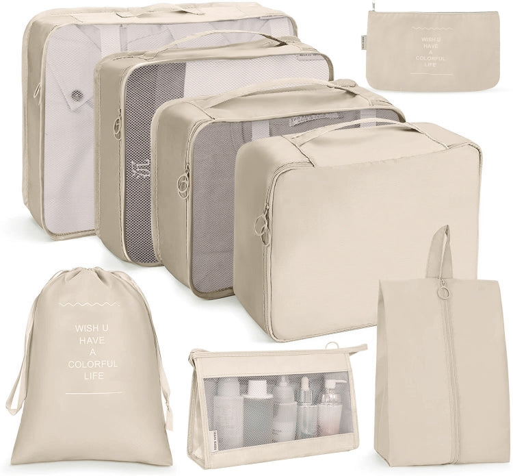 Ensemble de sacs de rangement de voyage Sac de rangement pliable, 7 en 1, 8 en 1 bouche de faisceau, 8 en 1 trousse de maquillage, 8 en 1 trousse de toilette, 9 en 1 trousse de maquillage, 9 en 1 trousse de toilette