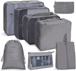 Ensemble de sacs de rangement de voyage Sac de rangement pliable, 7 en 1, 8 en 1 bouche de faisceau, 8 en 1 trousse de maquillage, 8 en 1 trousse de toilette, 9 en 1 trousse de maquillage, 9 en 1 trousse de toilette