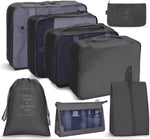 Ensemble de sacs de rangement de voyage Sac de rangement pliable, 7 en 1, 8 en 1 bouche de faisceau, 8 en 1 trousse de maquillage, 8 en 1 trousse de toilette, 9 en 1 trousse de maquillage, 9 en 1 trousse de toilette