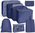 Ensemble de sacs de rangement de voyage Sac de rangement pliable, 7 en 1, 8 en 1 bouche de faisceau, 8 en 1 trousse de maquillage, 8 en 1 trousse de toilette, 9 en 1 trousse de maquillage, 9 en 1 trousse de toilette