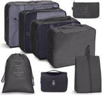 Ensemble de sacs de rangement de voyage Sac de rangement pliable, 7 en 1, 8 en 1 bouche de faisceau, 8 en 1 trousse de maquillage, 8 en 1 trousse de toilette, 9 en 1 trousse de maquillage, 9 en 1 trousse de toilette