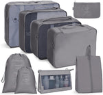 Ensemble de sacs de rangement de voyage Sac de rangement pliable, 7 en 1, 8 en 1 bouche de faisceau, 8 en 1 trousse de maquillage, 8 en 1 trousse de toilette, 9 en 1 trousse de maquillage, 9 en 1 trousse de toilette