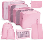 Ensemble de sacs de rangement de voyage Sac de rangement pliable, 7 en 1, 8 en 1 bouche de faisceau, 8 en 1 trousse de maquillage, 8 en 1 trousse de toilette, 9 en 1 trousse de maquillage, 9 en 1 trousse de toilette