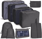 Ensemble de sacs de rangement de voyage Sac de rangement pliable, 7 en 1, 8 en 1 bouche de faisceau, 8 en 1 trousse de maquillage, 8 en 1 trousse de toilette, 9 en 1 trousse de maquillage, 9 en 1 trousse de toilette