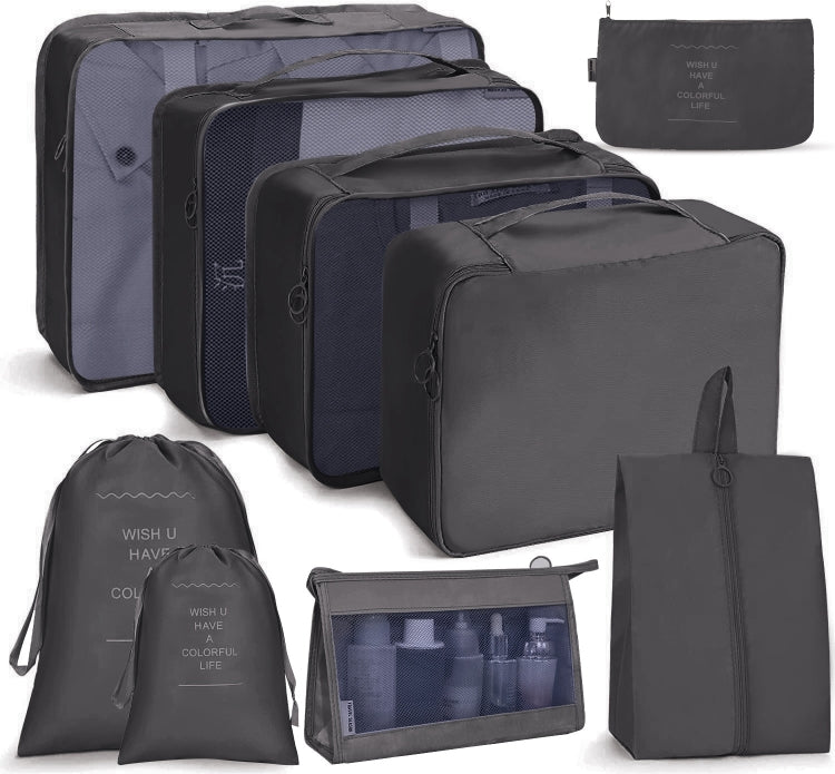 Ensemble de sacs de rangement de voyage Sac de rangement pliable, 7 en 1, 8 en 1 bouche de faisceau, 8 en 1 trousse de maquillage, 8 en 1 trousse de toilette, 9 en 1 trousse de maquillage, 9 en 1 trousse de toilette