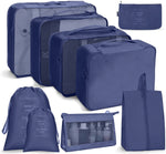 Ensemble de sacs de rangement de voyage Sac de rangement pliable, 7 en 1, 8 en 1 bouche de faisceau, 8 en 1 trousse de maquillage, 8 en 1 trousse de toilette, 9 en 1 trousse de maquillage, 9 en 1 trousse de toilette