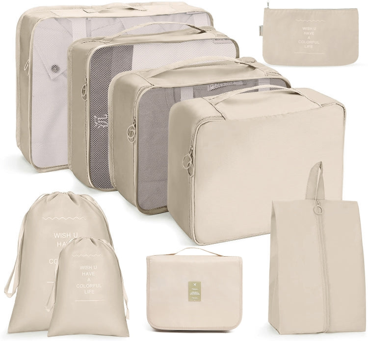 Ensemble de sacs de rangement de voyage Sac de rangement pliable, 7 en 1, 8 en 1 bouche de faisceau, 8 en 1 trousse de maquillage, 8 en 1 trousse de toilette, 9 en 1 trousse de maquillage, 9 en 1 trousse de toilette